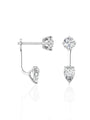Round Brilliant & Pear Drop Earrings (TCW: 1.24)