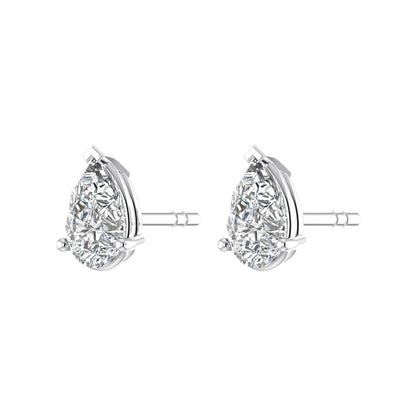 Pear Solitaire Studs