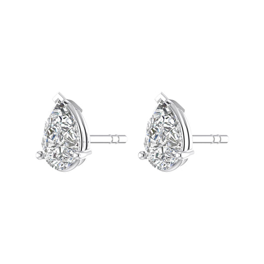 Pear Solitaire Studs