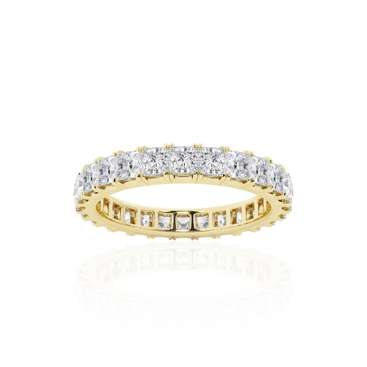 Princess Eternity Band in 14k Yellow Gold