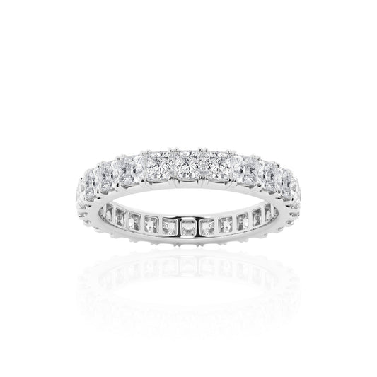 Princess Eternity Band in 14k White Gold
