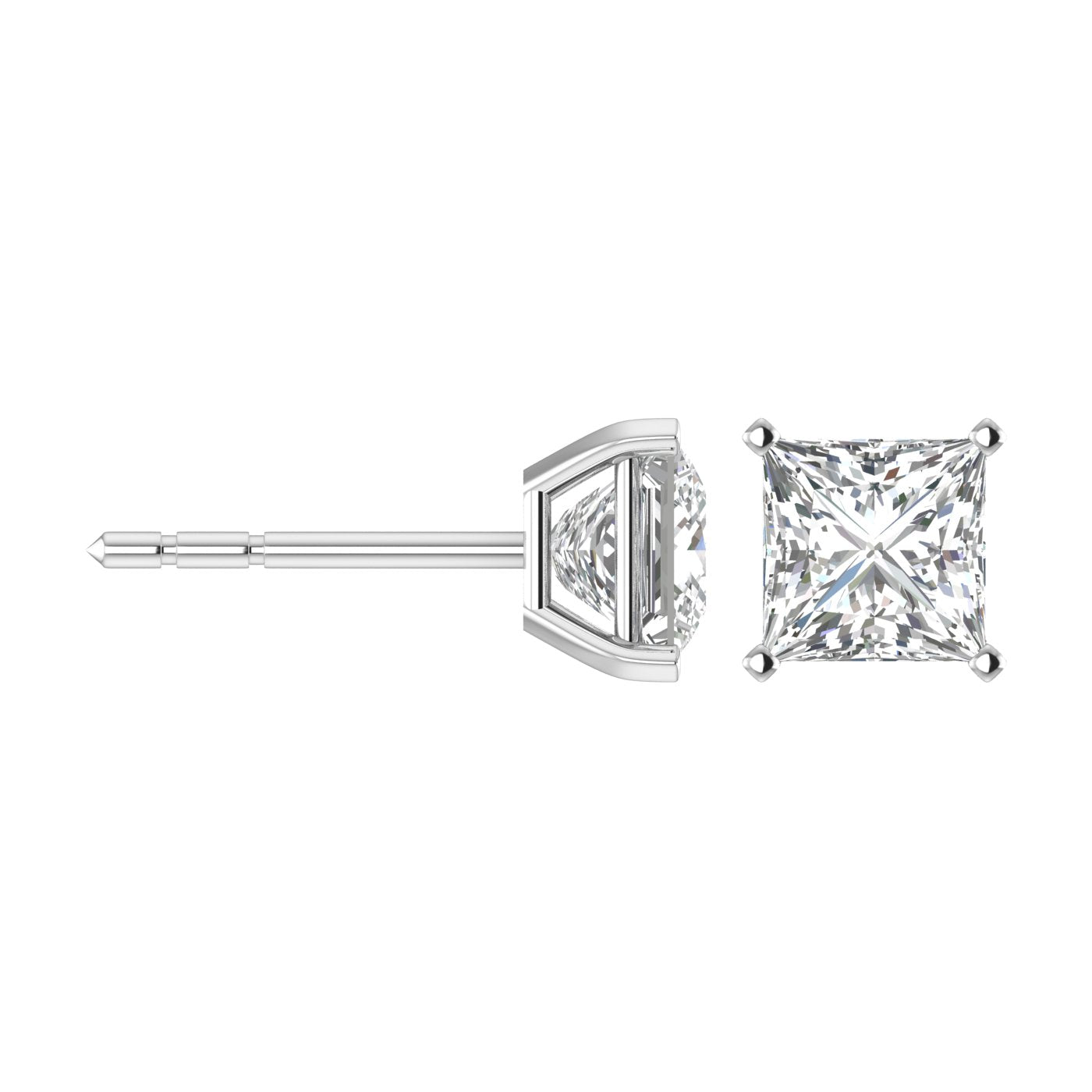 Princess Solitaire Studs