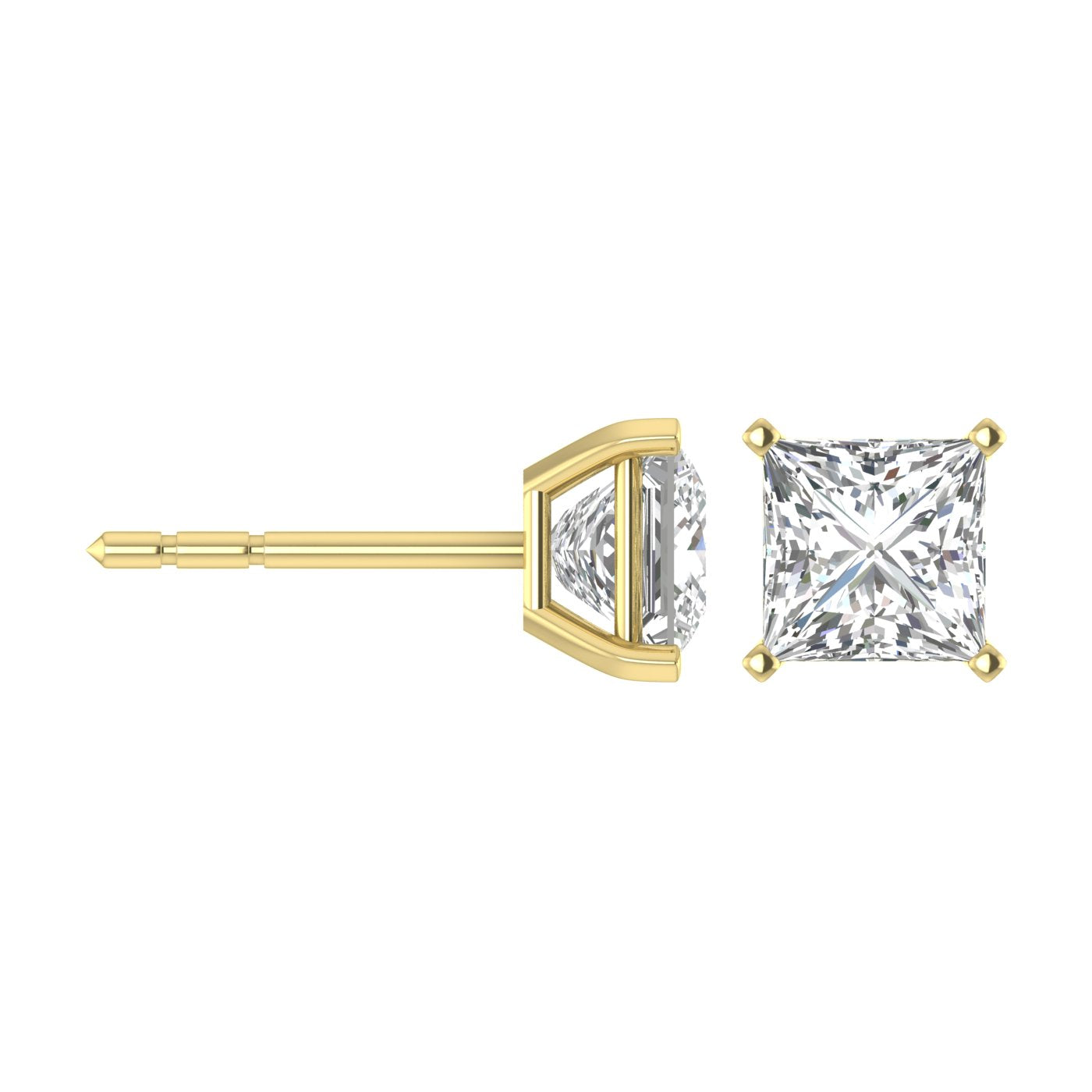 Princess Solitaire Studs
