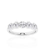 Five-Stone Round Half Eternity Band