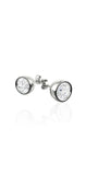 Round Brilliant Bezel Stud Earrings (TCW: 2)