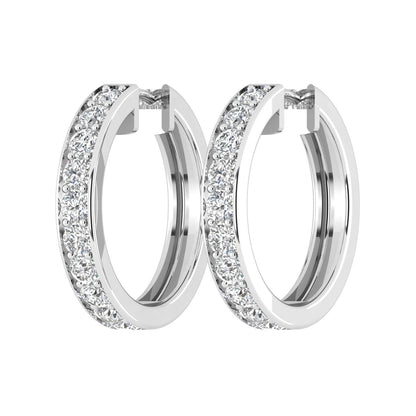 Round Brilliant Huggies Diamond Hoop Earrings (TCW: 1)