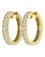 Round Brilliant Huggies Diamond Hoop Earrings (TCW: 1)