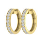 Round Brilliant Huggies Diamond Hoop Earrings (TCW: 1)