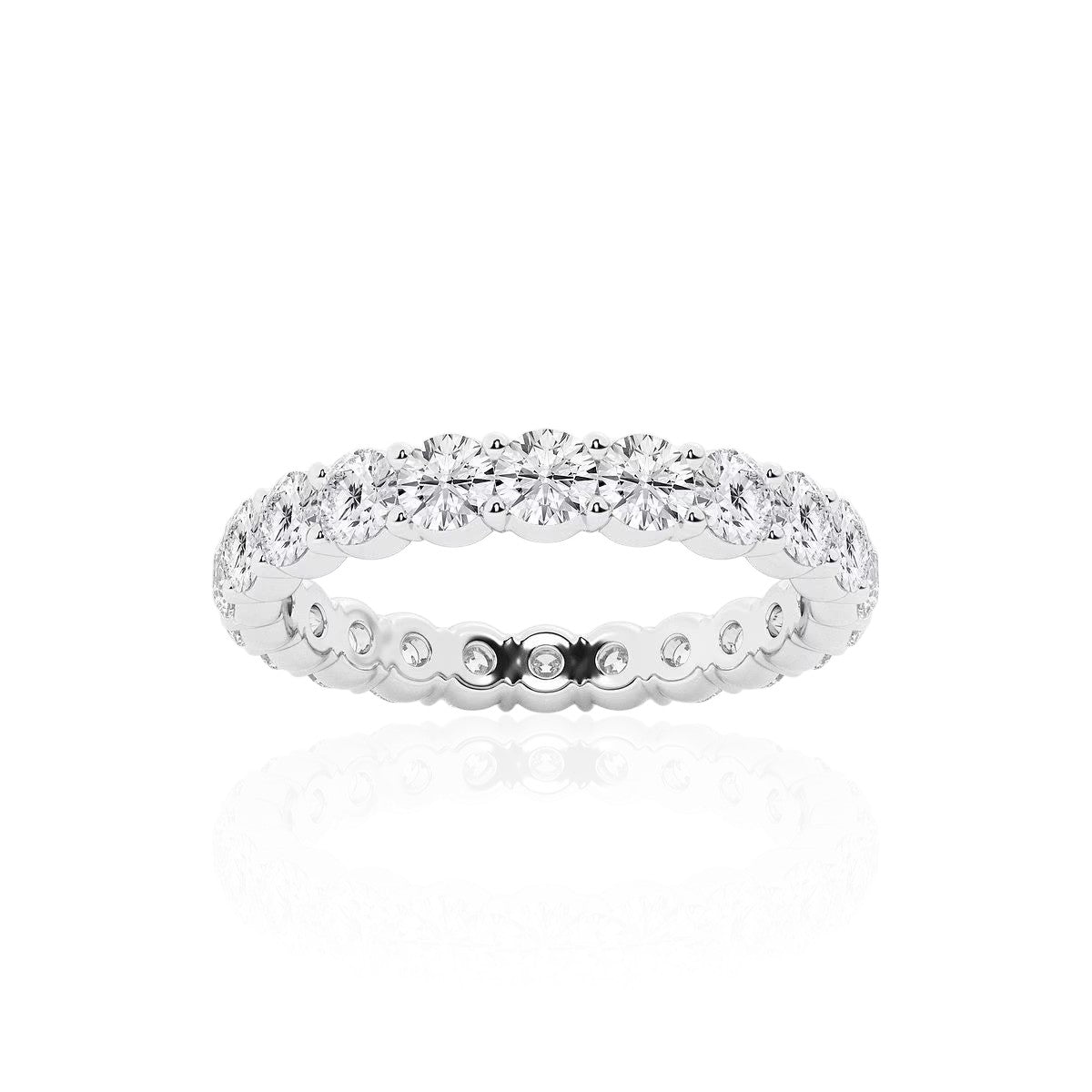 Round Eternity Band in 14k White Gold