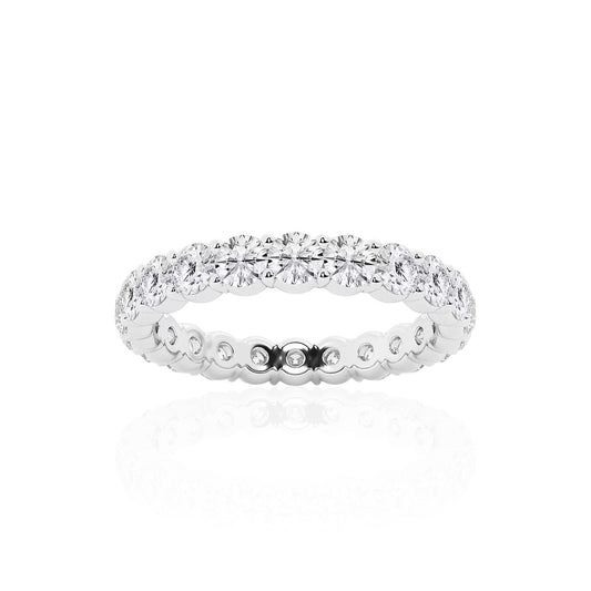 Round Eternity Band in 14k White Gold