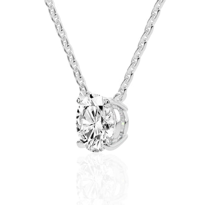 Solitaire Round Brilliant Pendant Necklace
