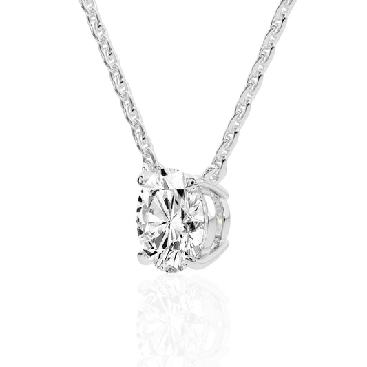 Solitaire Round Brilliant Pendant Necklace
