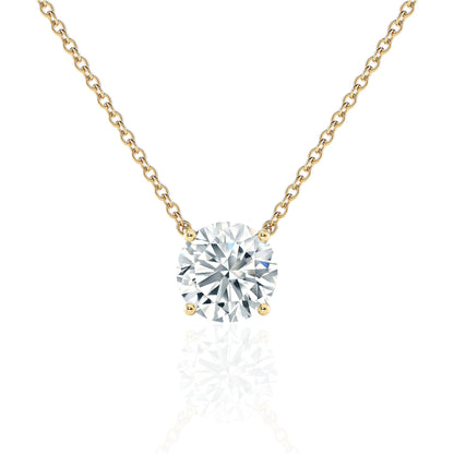 Solitaire Round Brilliant Pendant Necklace