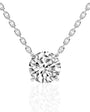 Solitaire Round Brilliant Pendant Necklace