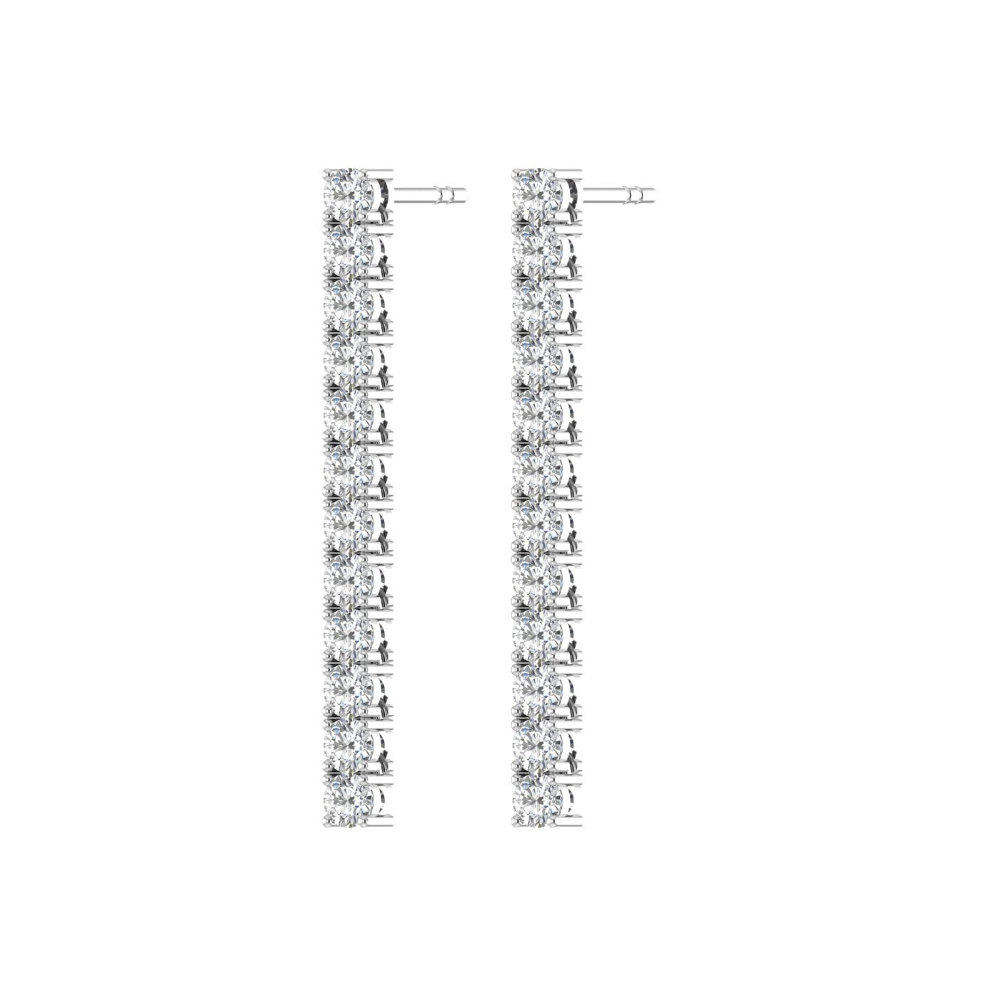 Tennis Round Brilliant Diamond Earrings