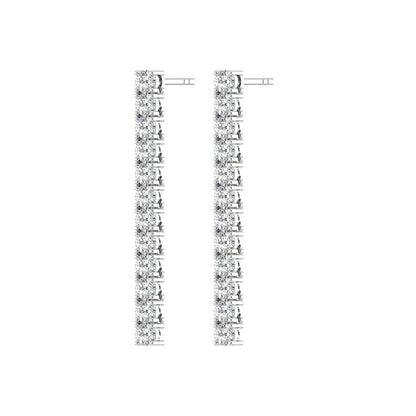 Tennis Round Brilliant Diamond Earrings