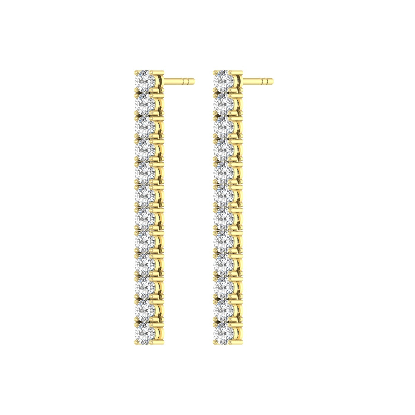 Tennis Round Brilliant Diamond Earrings