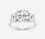 Three Stone Brilliant Round Ring