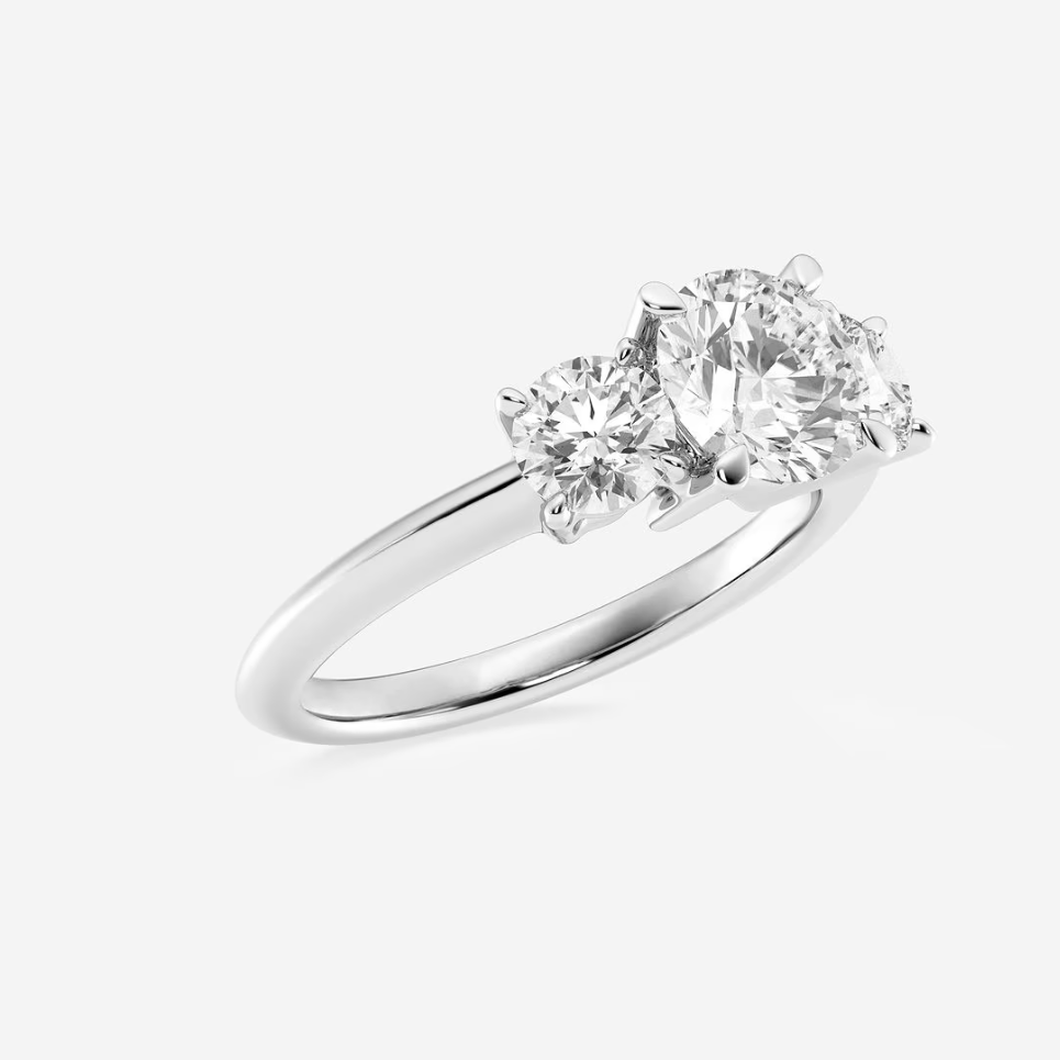 Three Stone Brilliant Round Ring