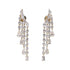 Pair of elegant diamond earrings on a white background