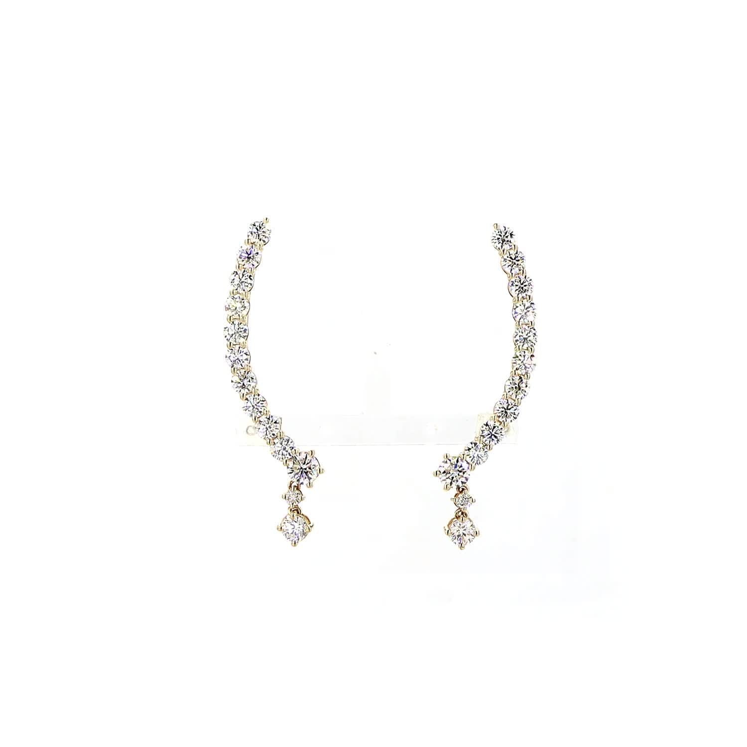Vara Diamond Ear Climber Earrings