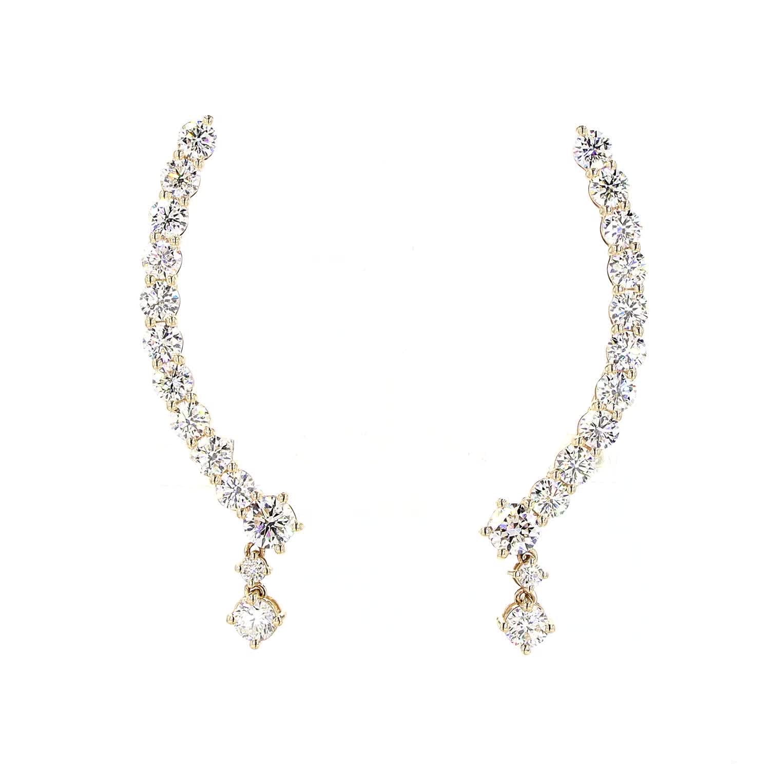 Vara Diamond Ear Climber Earrings