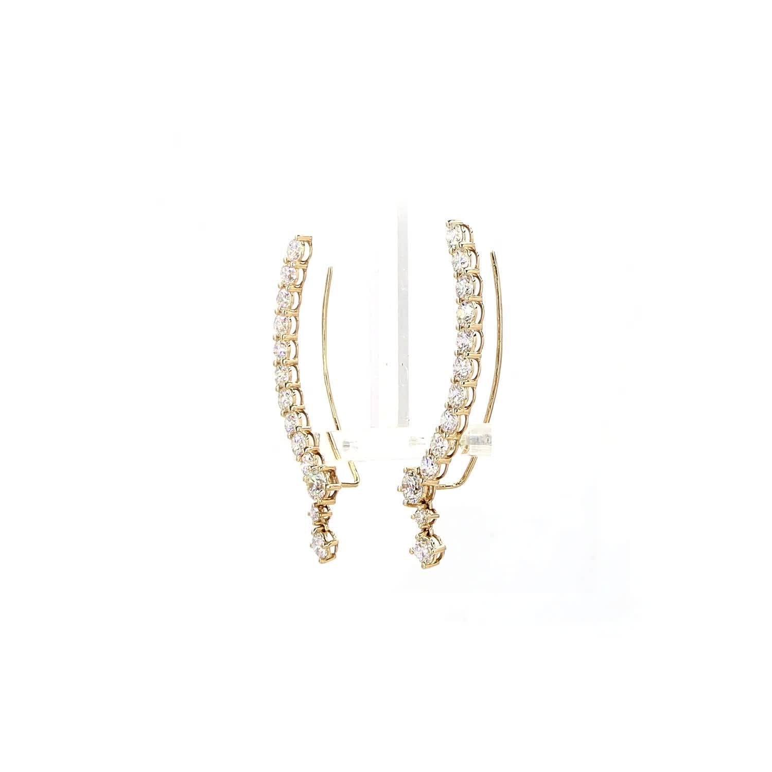 Vara Diamond Ear Climber Earrings