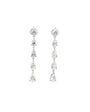 Vara Graduated Pear Diamond Drop Earrings
