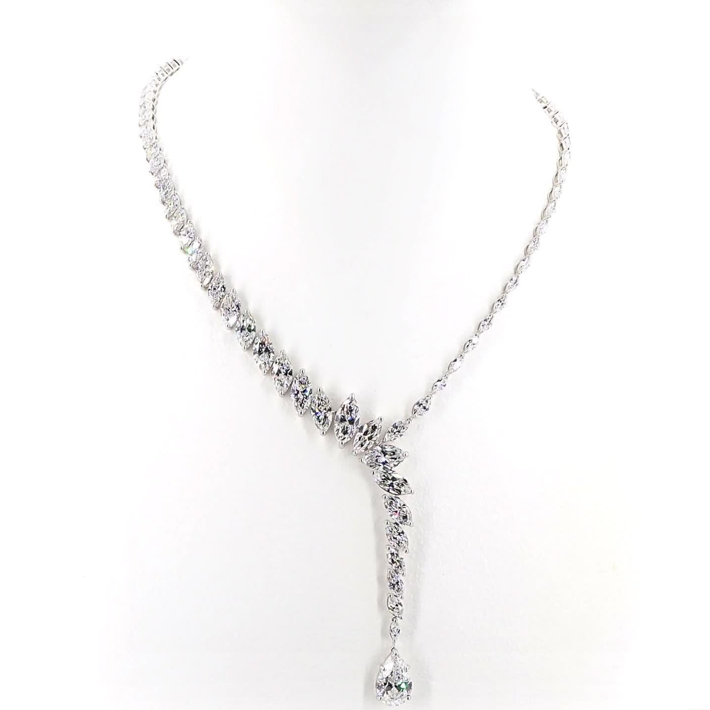 Vara Marquise Arc – Pear Drop Necklace