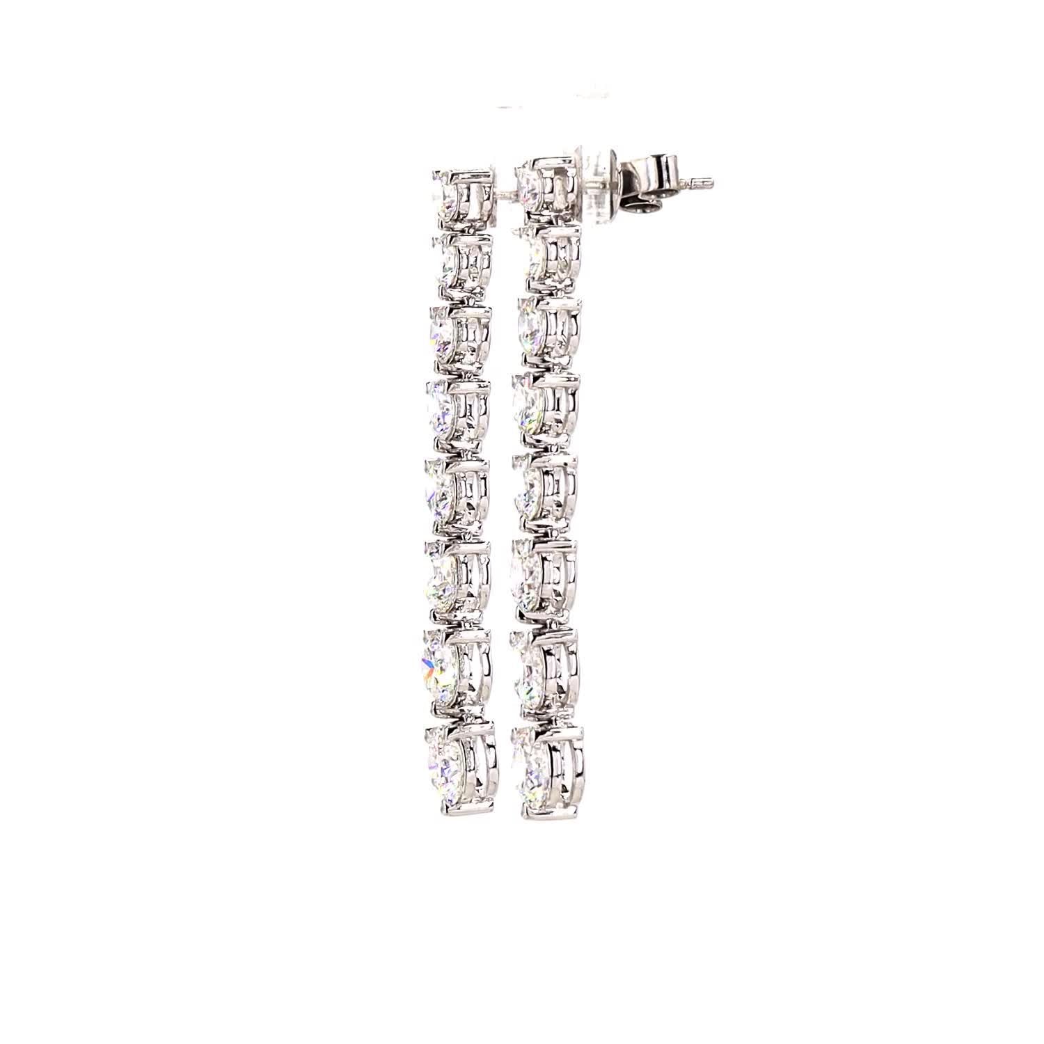 Diamond earrings on a white background