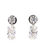 Vara Round & Moval Diamond Drop Earrings