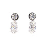 Vara Round & Moval Diamond Drop Earrings