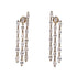 Pair of diamond earrings on a white background