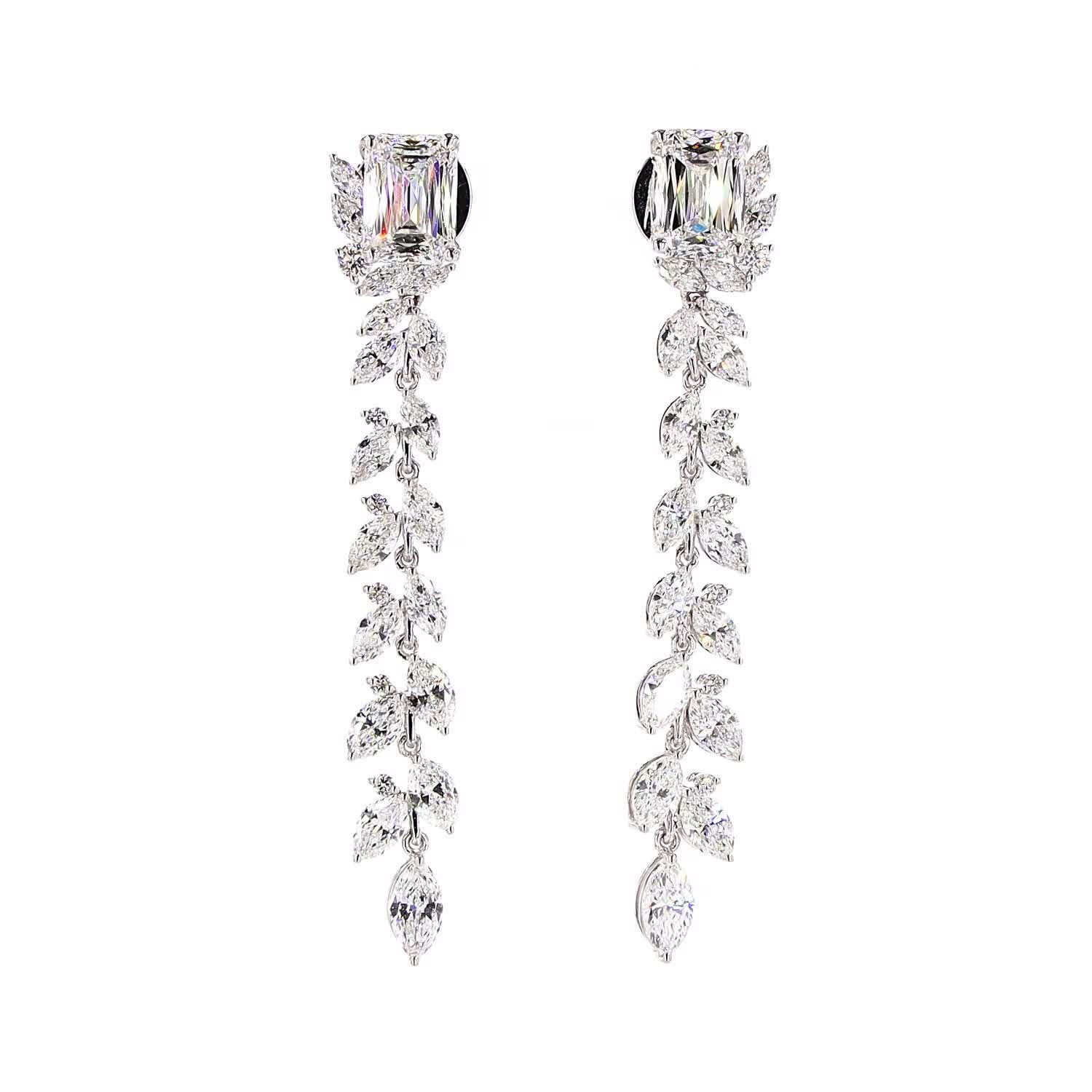 Vara Émeraude Vine Drop Earrings