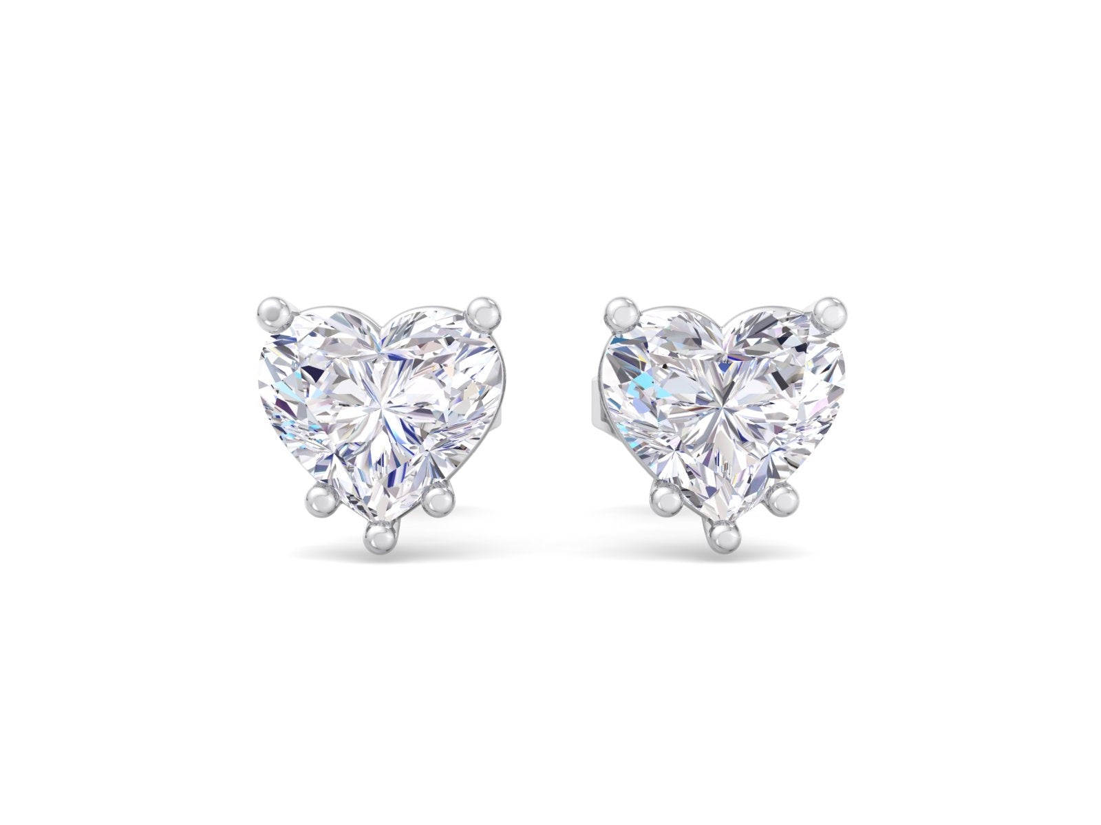 Diamond Heart Studs