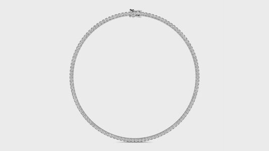 Round Brilliant Diamond Tennis Necklace - 10 Carats