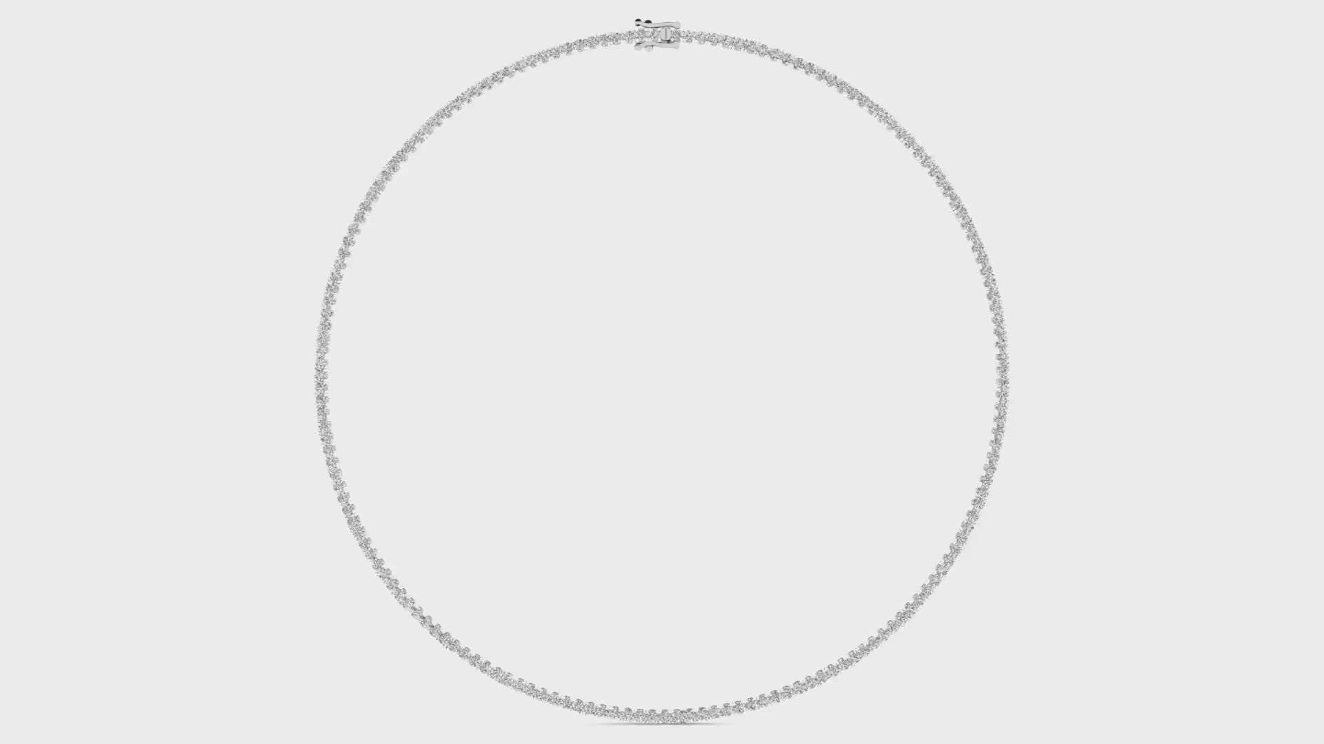 Round Brilliant Diamond Tennis Necklace - 7 Carats