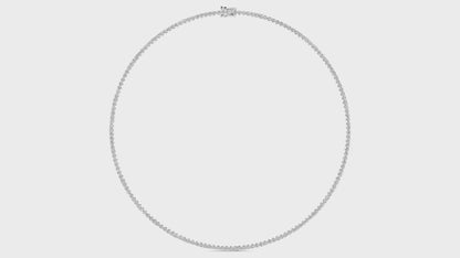 Round Brilliant Diamond Tennis Necklace - 7 Carats