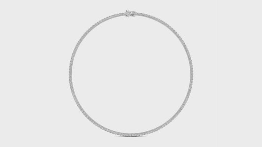 Round Brilliant Diamond Tennis Necklace - 14 Carats