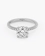 Under Halo Round Engagement Ring in 18k Gold (TCW: 2.2)