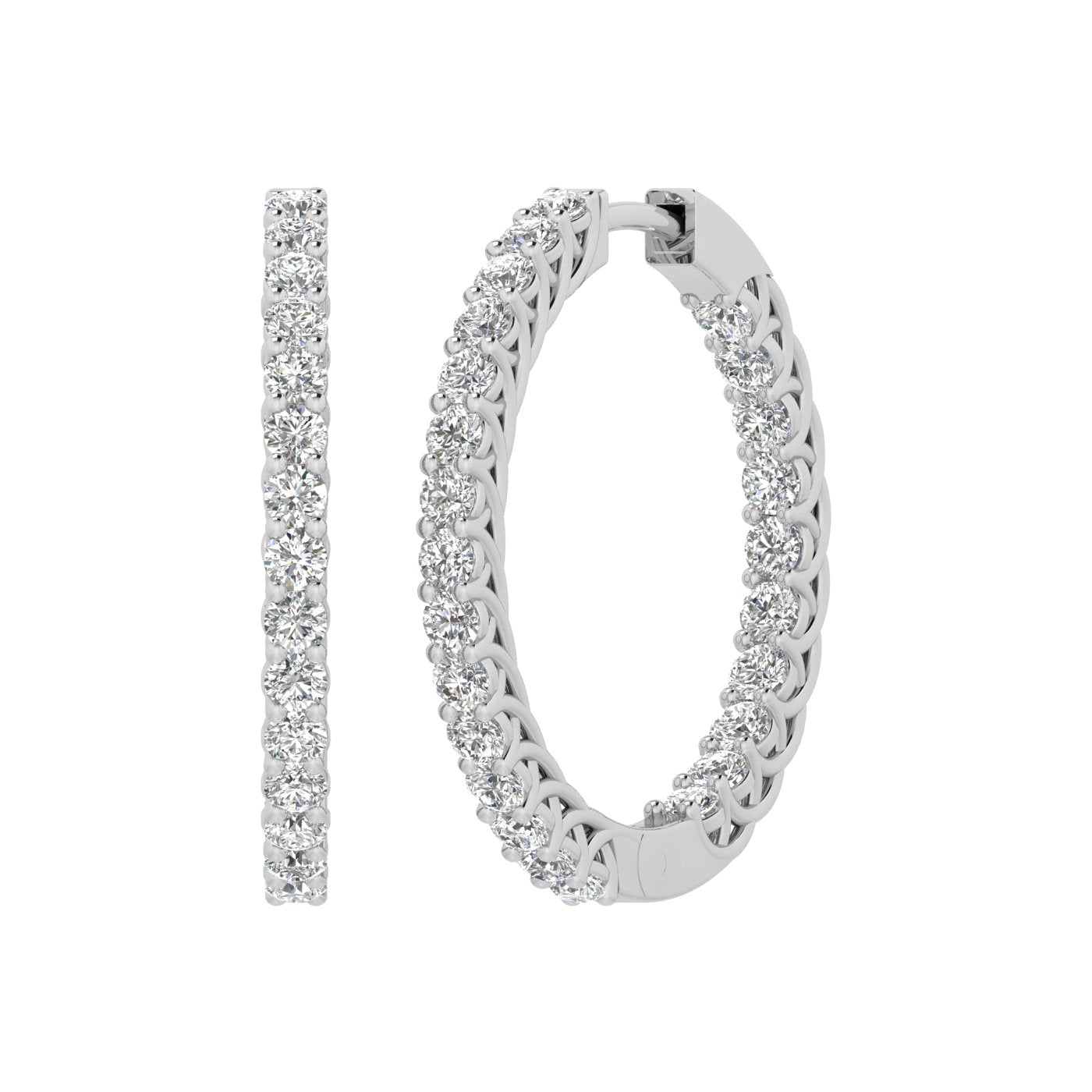 Diamond Hoop Earrings